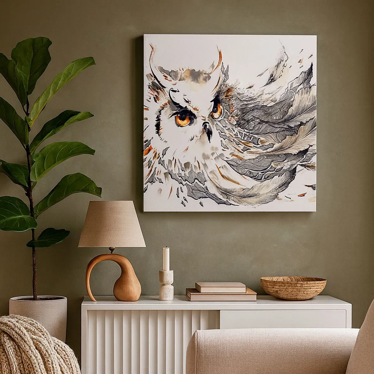 Lærredstryk - Billede på lærred - Hun kom fra den magiske verden - 30x30 cm