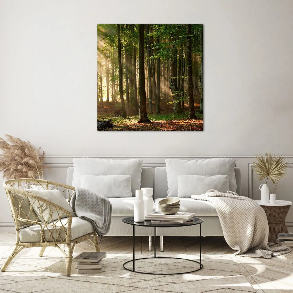 Billede på glas - Strålende på en forårsmorgen - 40x40 cm