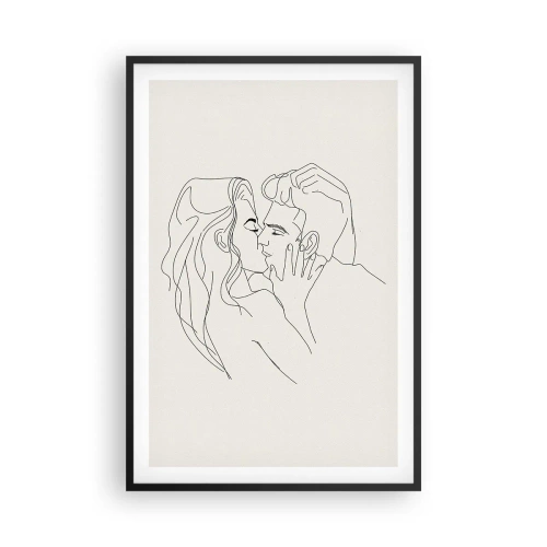 Plakat i sort ramme - Forviklet i følelser - 61x91 cm