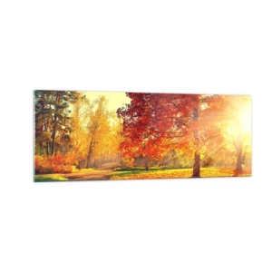 Billede på glas - Rød er smuk - 140x50 cm