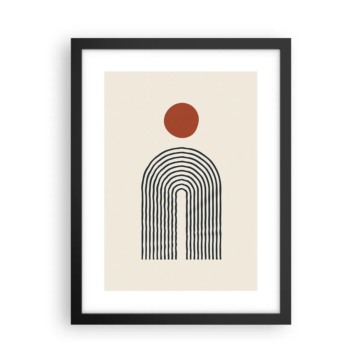Plakat i sort ramme - Magnetisme af former og farver - 30x40 cm