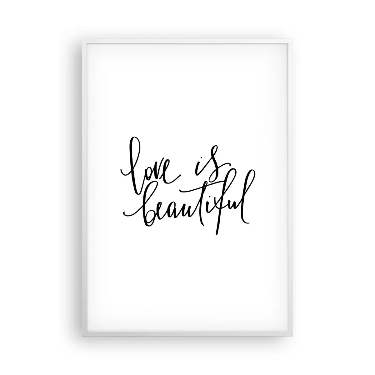 Plakat i hvid ramme - Læs og gentag - 70x100 cm