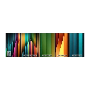 Fototapet Prøve Standard Eco - Lysende orgel - Farverig, Linjer, Abstraktion - 100x30 cm