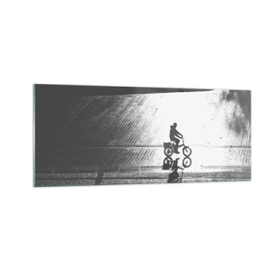 Billede på glas - Fremad, gennem byen - 100x40 cm