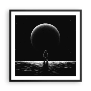 Plakat i sort ramme - Ansigt til ansigt - 60x60 cm