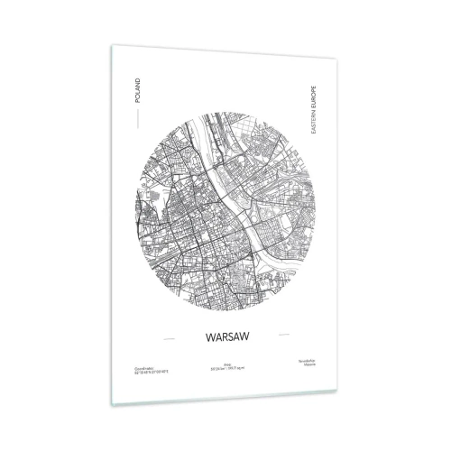 Billede på glas - Warszawas anatomi - 50x70 cm