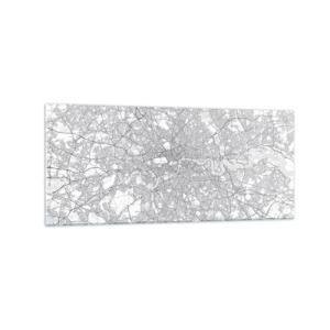 Billede på glas - Kort over Londons labyrint - 120x50 cm
