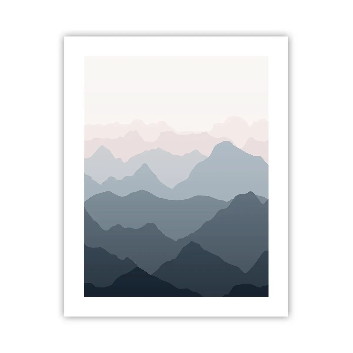 Plakat - Bølger af bjerge - 40x50 cm