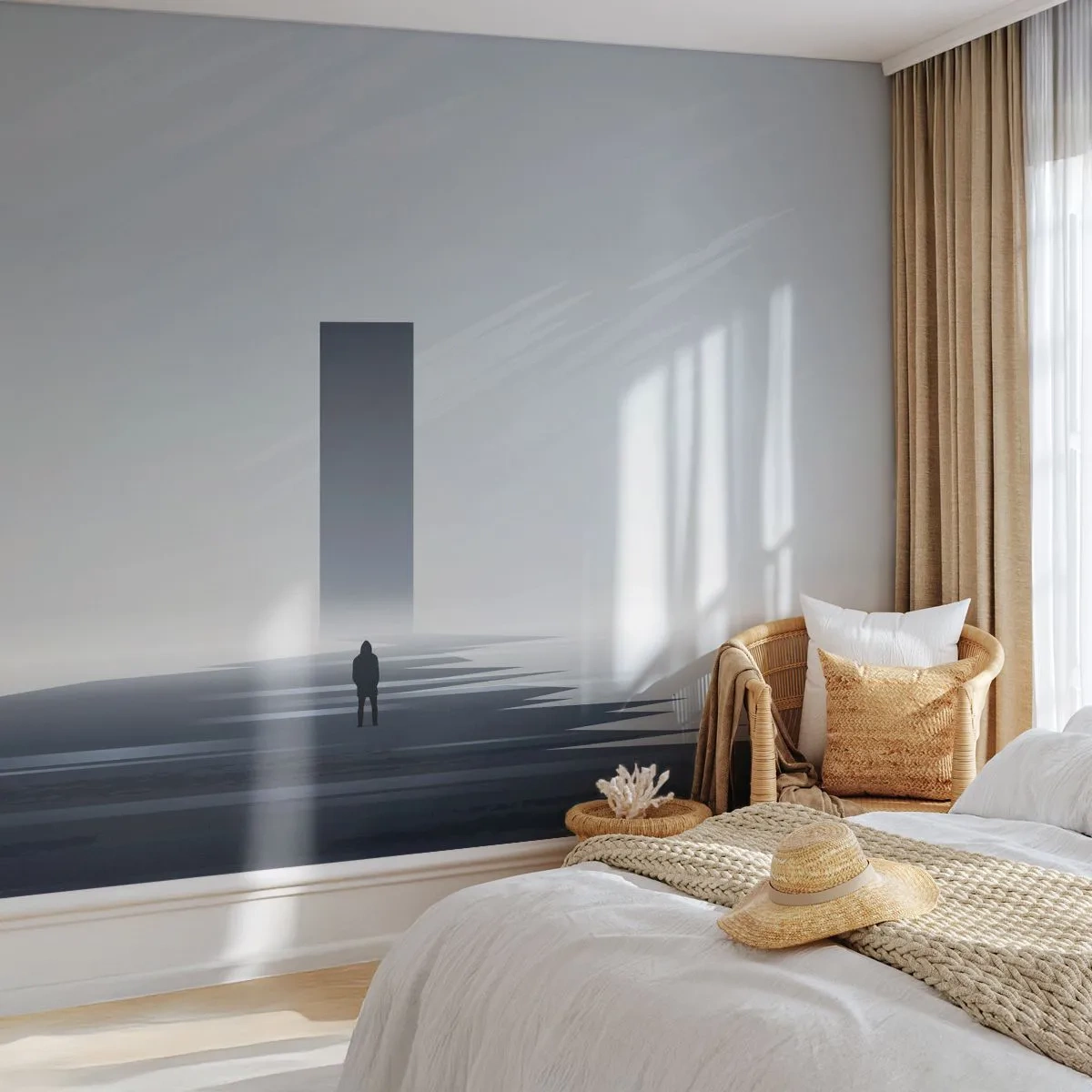 Fototapet Standard Eco - Mulighed eller trussel? - Minimalisme, Moderne, Ensomhed - 500x350 cm