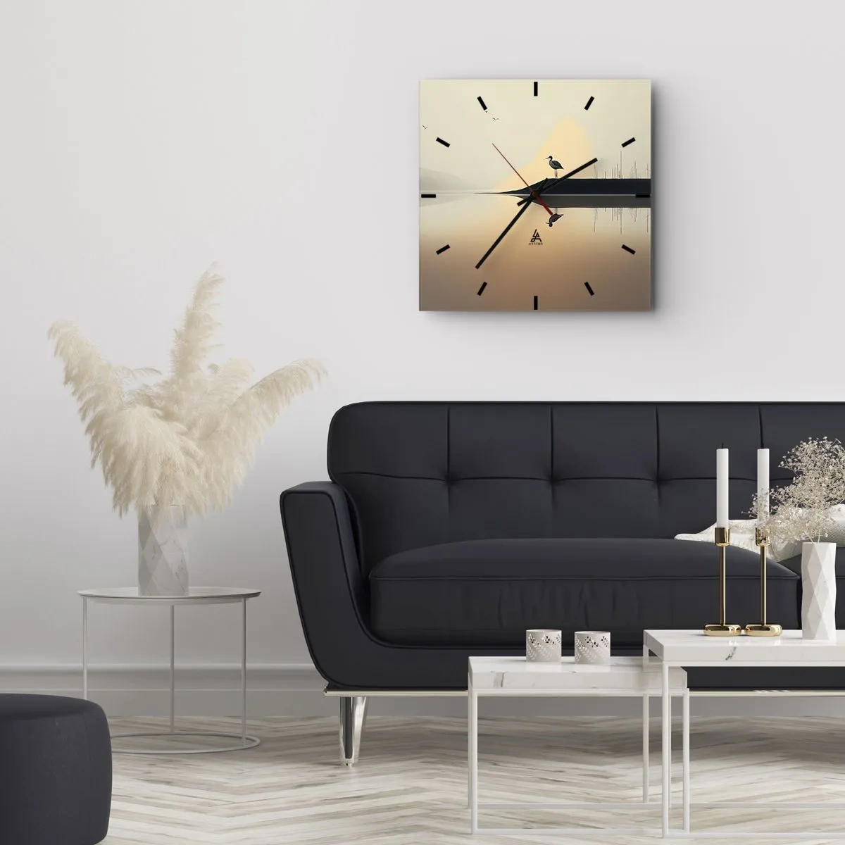 Vægur, Uret - Herre på søen - 30x30 cm