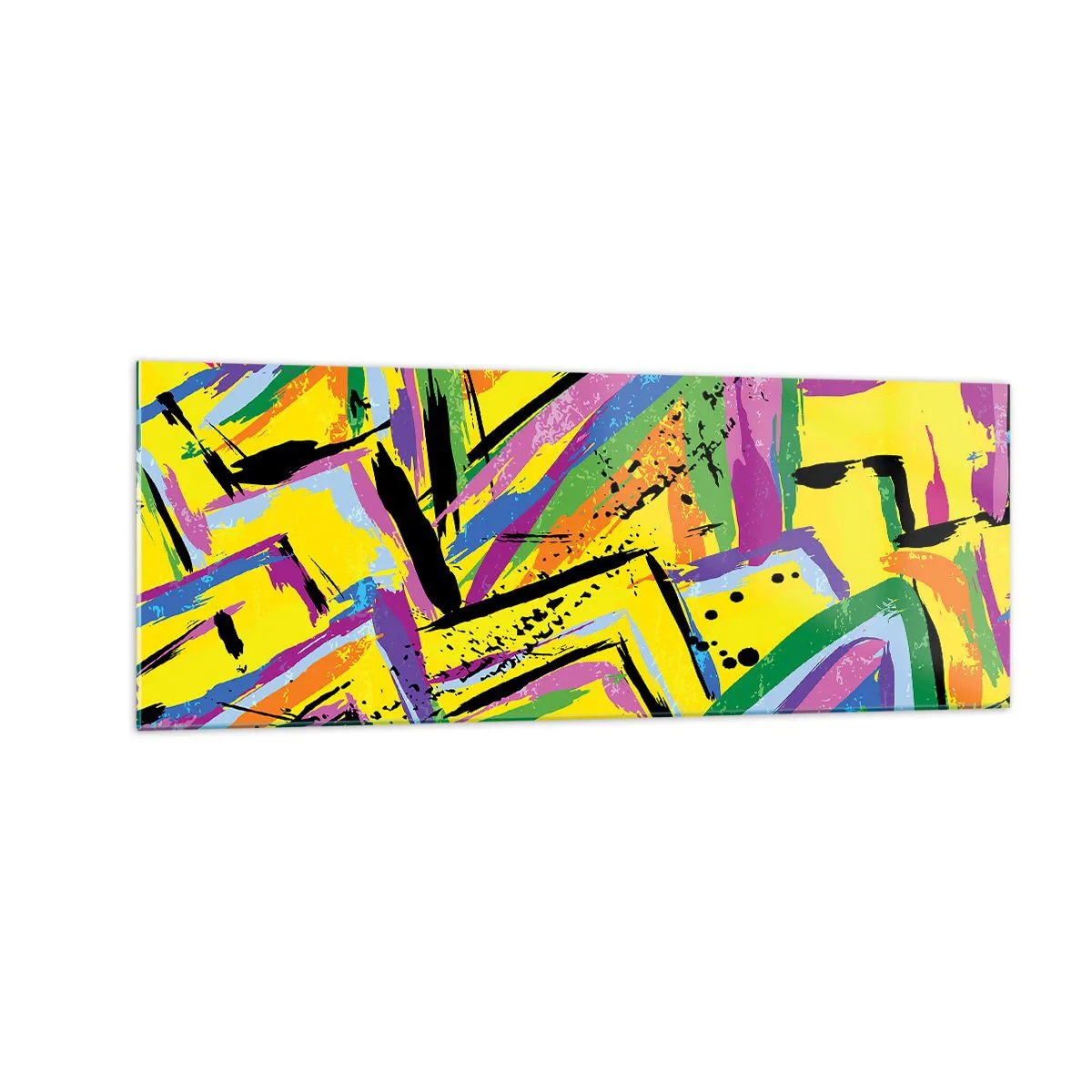 Billede på glas - Han råber af glæde - 140x50 cm