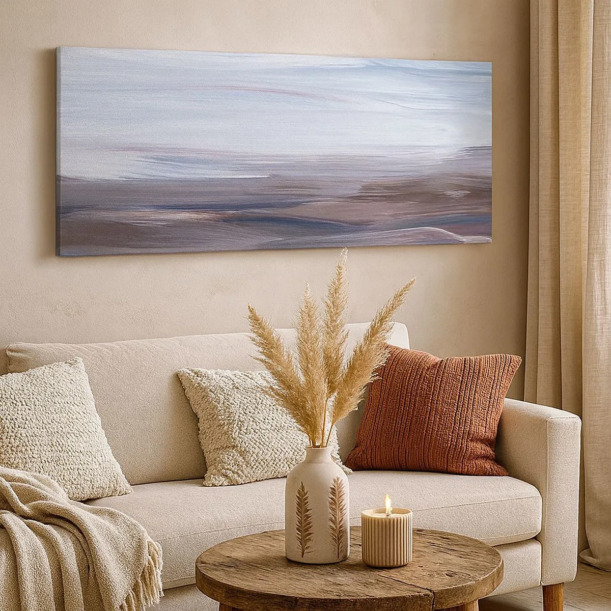 Lærredstryk - Billede på lærred - Elementer: vand - 100x40 cm