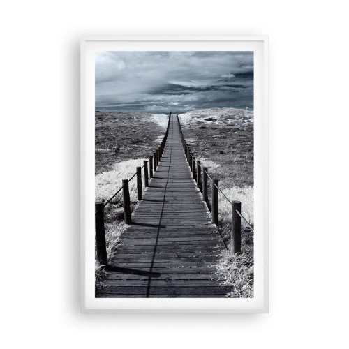 Plakat i hvid ramme - Lige ved kysten - 61x91 cm