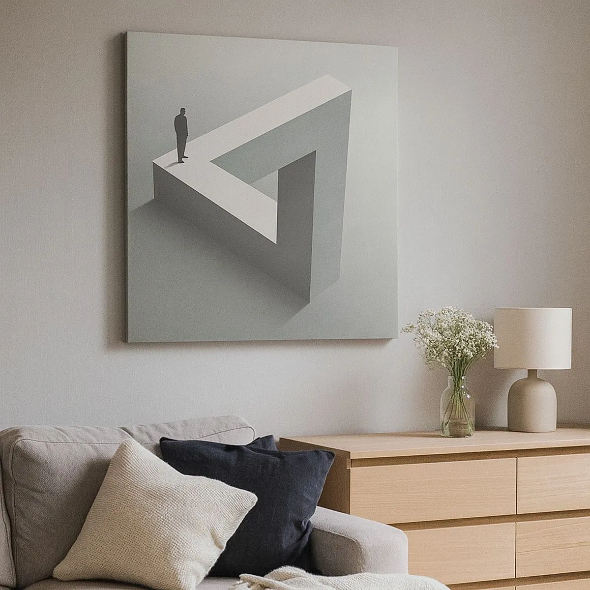 Lærredstryk - Billede på lærred - Og dog er det muligt - 30x30 cm