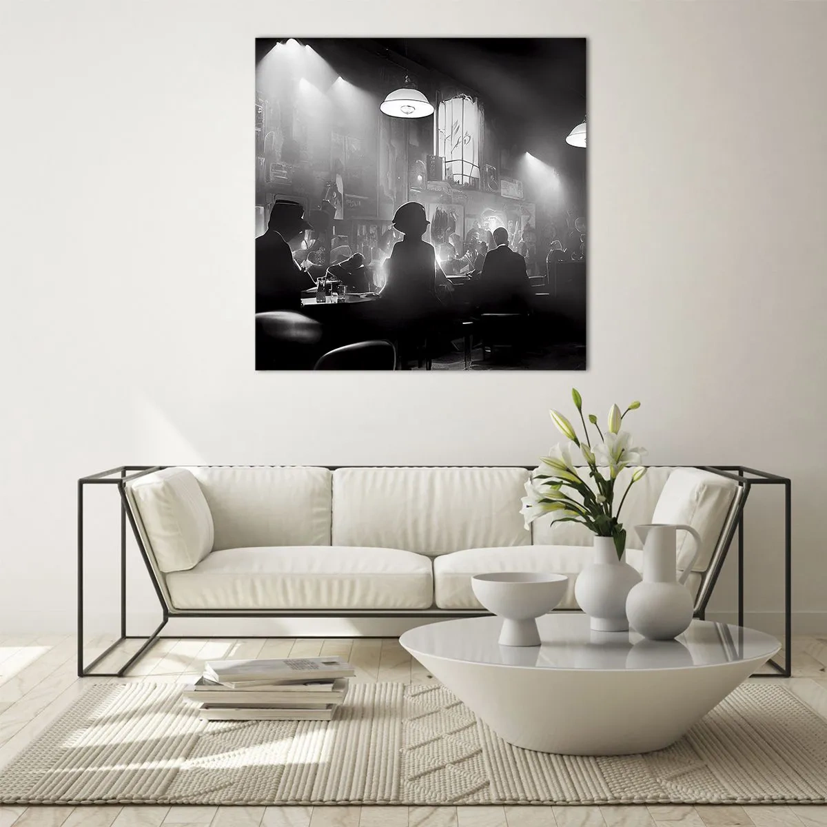 Billede på glas - I en jazzet stemning - 40x40 cm