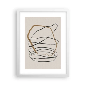 Plakat i hvid ramme - Komposition - dans i besiddelse - 30x40 cm