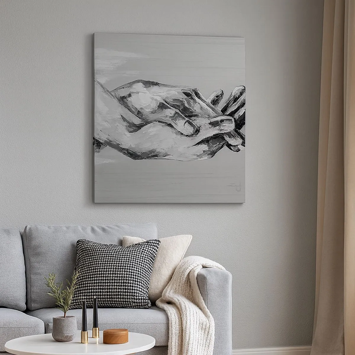 Lærredstryk - Billede på lærred - Begyndelsen ... - 30x30 cm