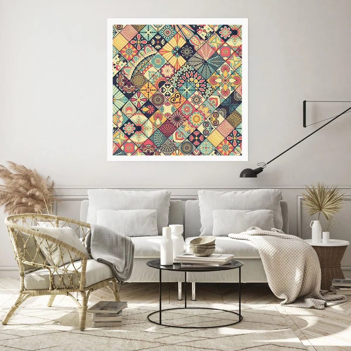 Plakat - Marokkansk stemning - 30x30 cm