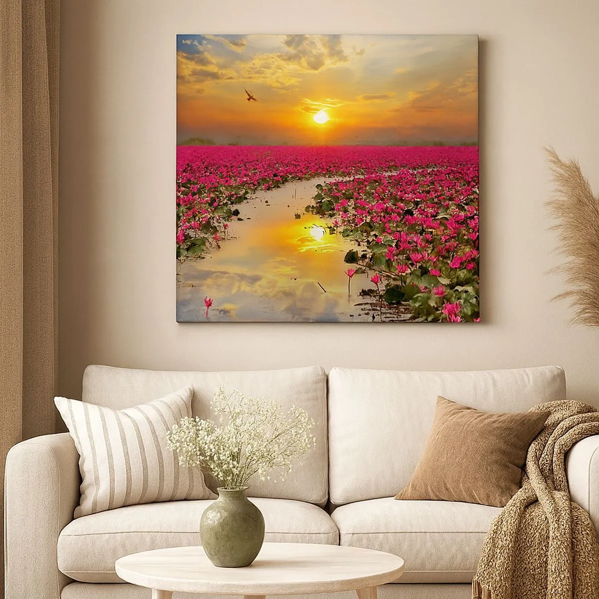 Lærredstryk - Billede på lærred - Søens hemmelige liv - 30x30 cm