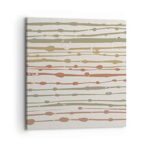 Lærredstryk - Billede på lærred - Musikalsk farvenotation - 70x70 cm