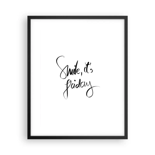 Plakat i sort ramme - Ægte glæde - 40x50 cm