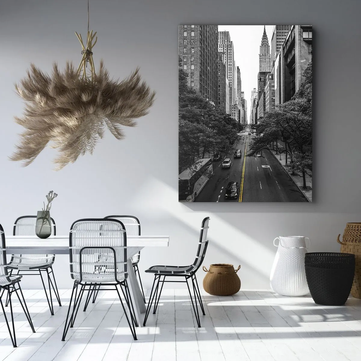 Lærredstryk - Billede på lærred - New York morgen - 70x100 cm
