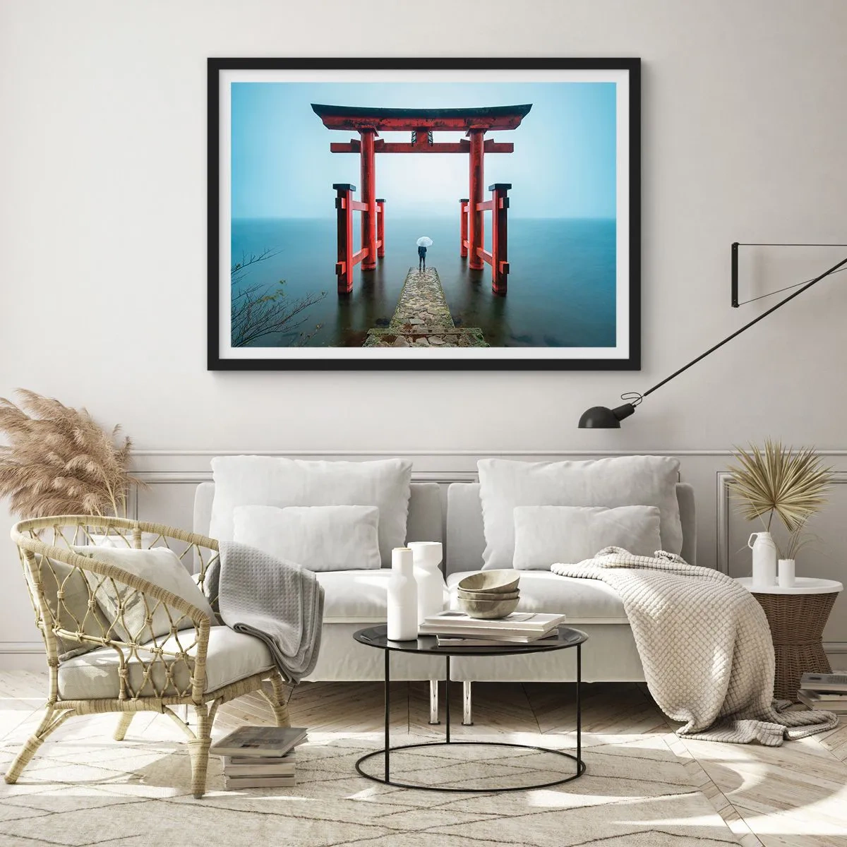 Plakat i sort ramme - Japansk drømmeri - 50x40 cm