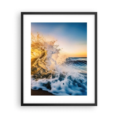 Plakat i sort ramme - Leg på sandet - 40x50 cm