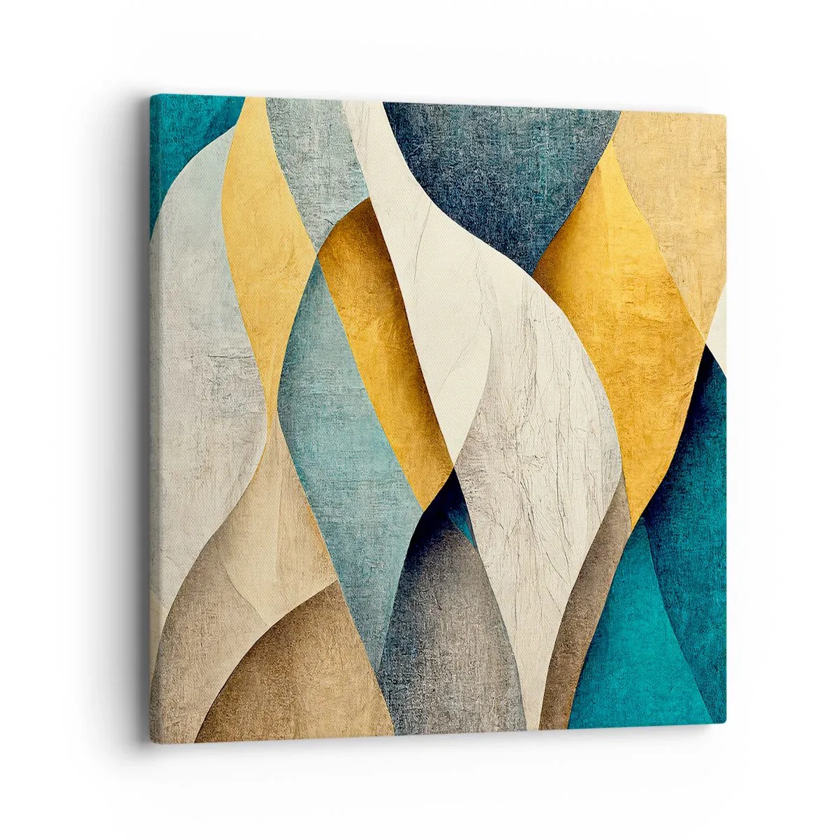 Lærredstryk - Billede på lærred - Rytme og bølger - 40x40 cm