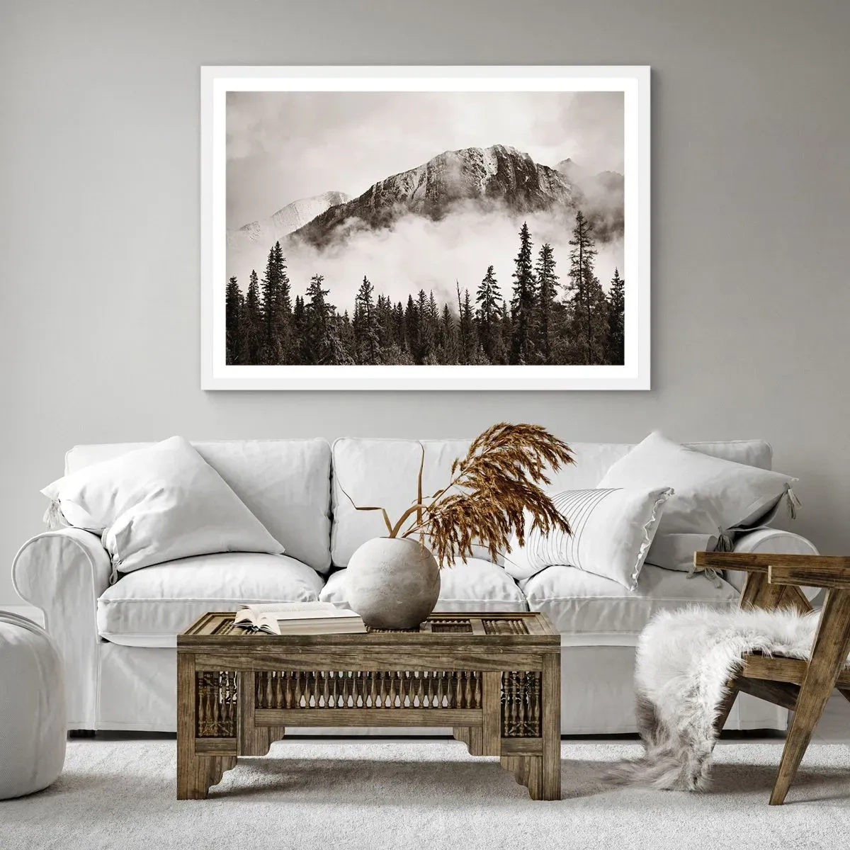 Plakat i hvid ramme - Granit hersker - 91x61 cm