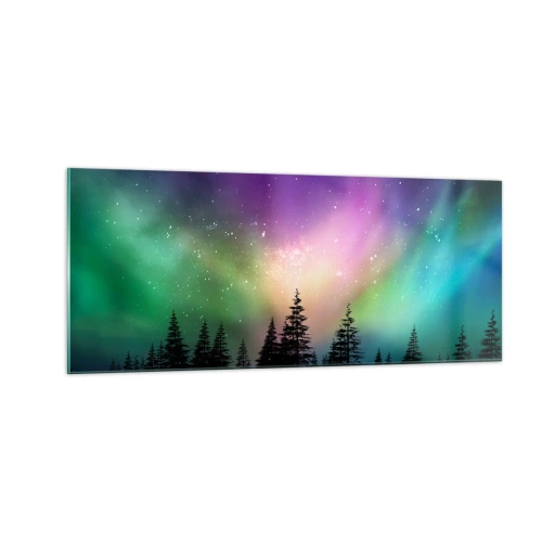 Billede på glas - Hvid magi - 100x40 cm