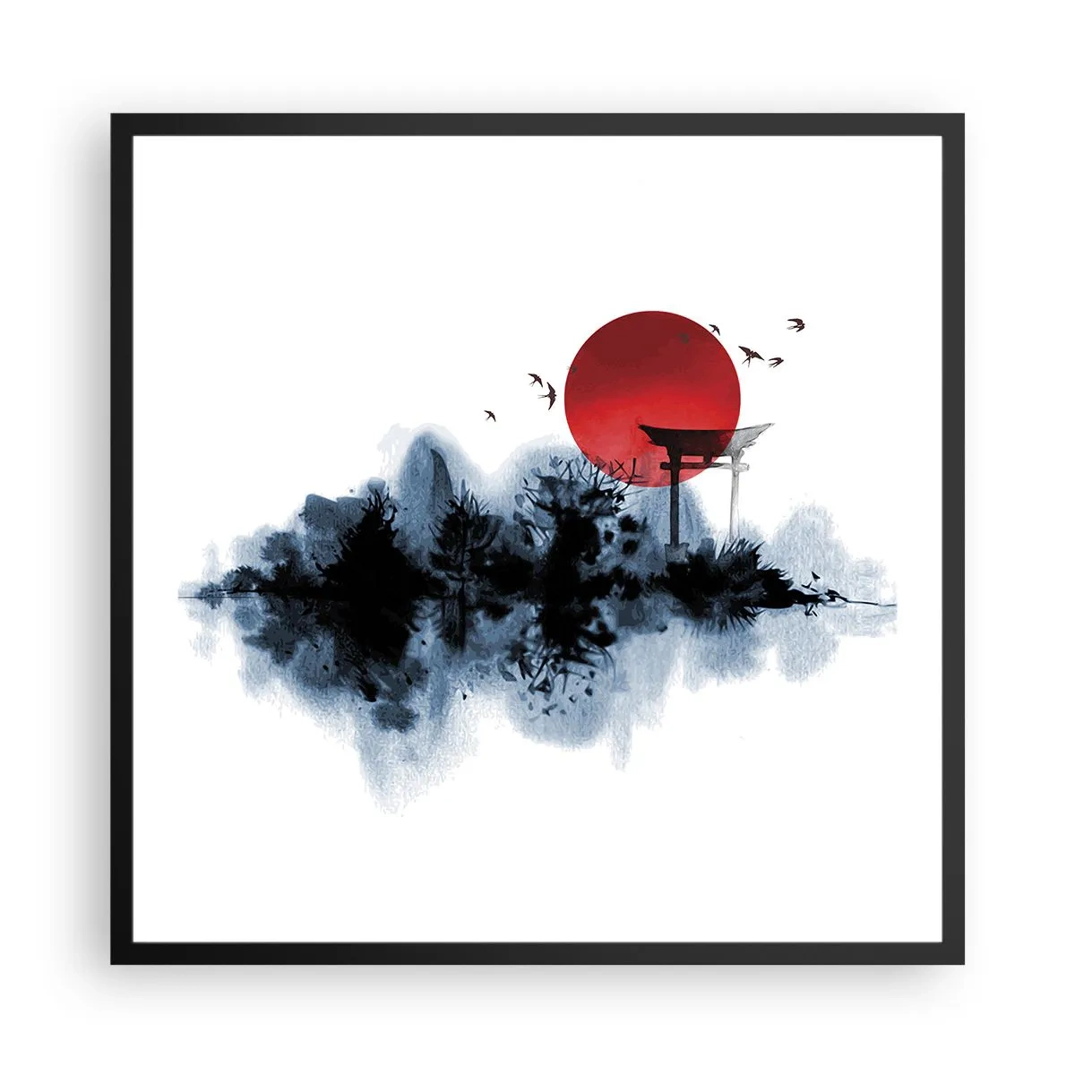 Plakat i sort ramme - Et japansk synspunkt - 60x60 cm