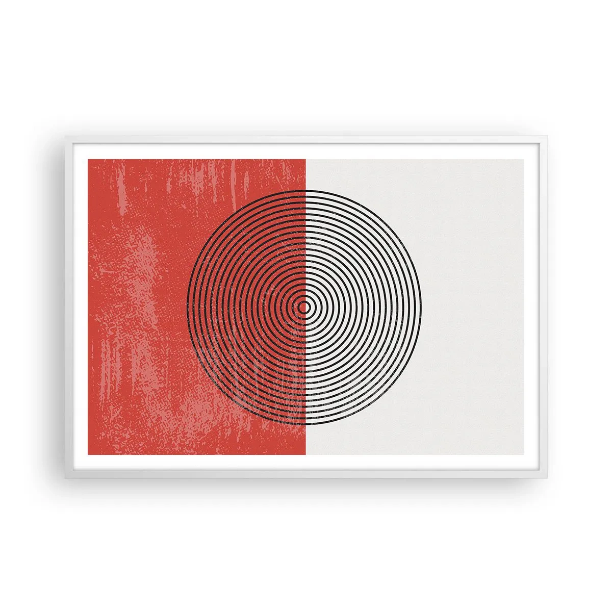 Plakat i hvid ramme - Lige til sagen - 100x70 cm