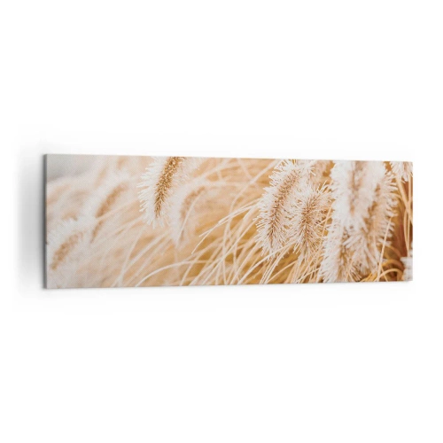 Lærredstryk - Billede på lærred - Gyldent susen af græsser - 160x50 cm