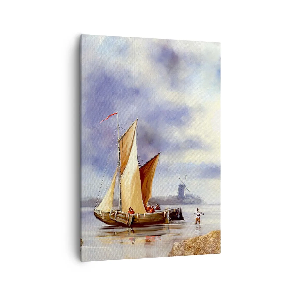 Lærredstryk - Billede på lærred - Sømændenes tilbagevenden - 70x100 cm