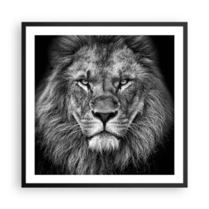 Plakat i sort ramme - I kroningsklædning - 60x60 cm