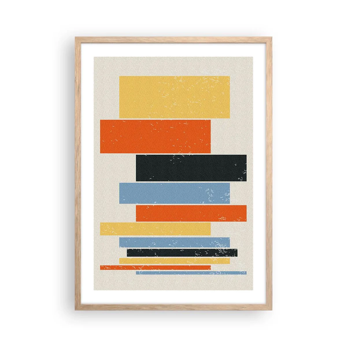 Plakat i ramme af lyst egetræ - Optagelse af musik - 50x70 cm