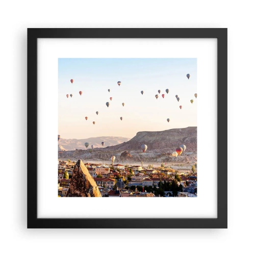 Plakat i sort ramme - Som skibe på himlen - 30x30 cm