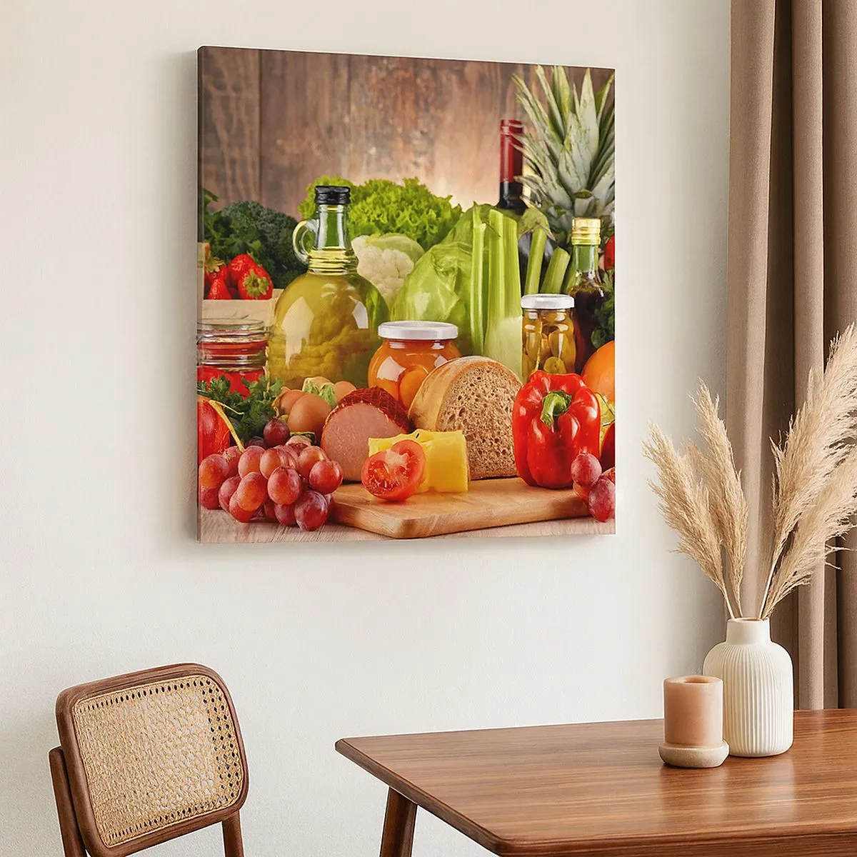 Lærredstryk - Billede på lærred - Røget, ristet, marineret - 30x30 cm