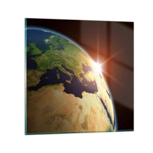 Billede på glas - Solopgang - 30x30 cm