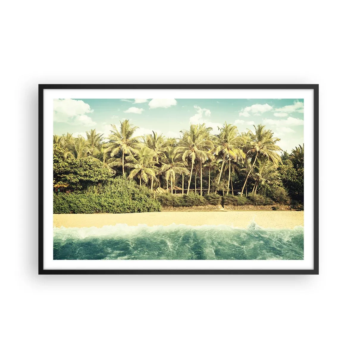 Plakat i sort ramme - Hvad med her? - 91x61 cm