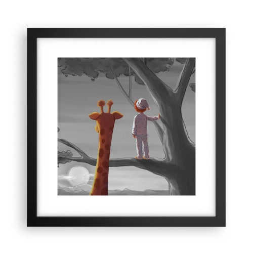 Plakat i sort ramme - Det sker virkelig - 30x30 cm