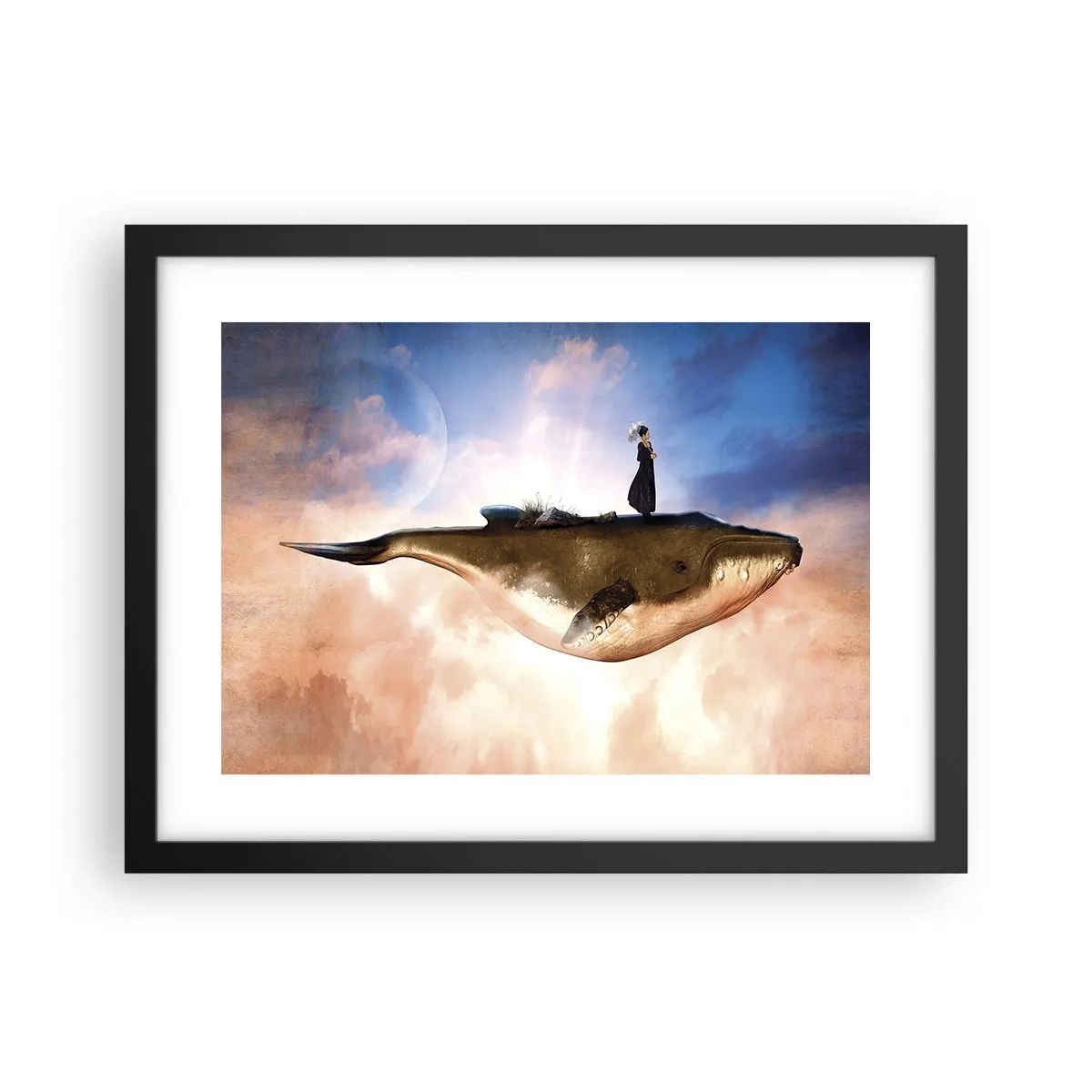 Plakat i sort ramme - En surrealistisk rejse - 40x30 cm