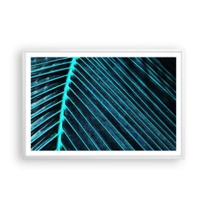 Plakat i hvid ramme - Tekstur af grønt - 91x61 cm