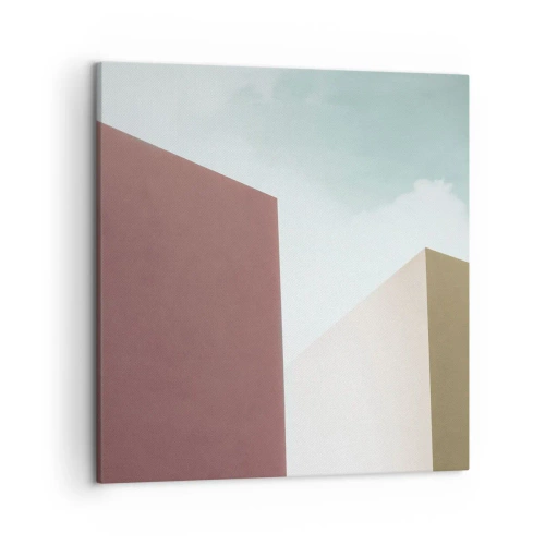 Lærredstryk - Billede på lærred - Geometri af en solrig sommer - 50x50 cm