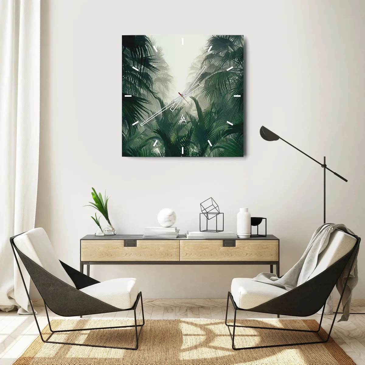 Vægur, Uret - Tropisk mysterium - 30x30 cm