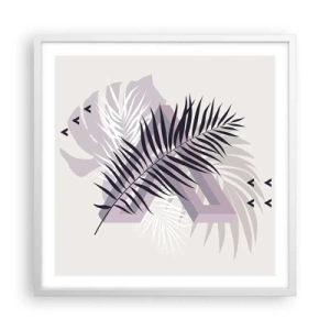 Plakat i hvid ramme - Skygge af en skygge - 60x60 cm