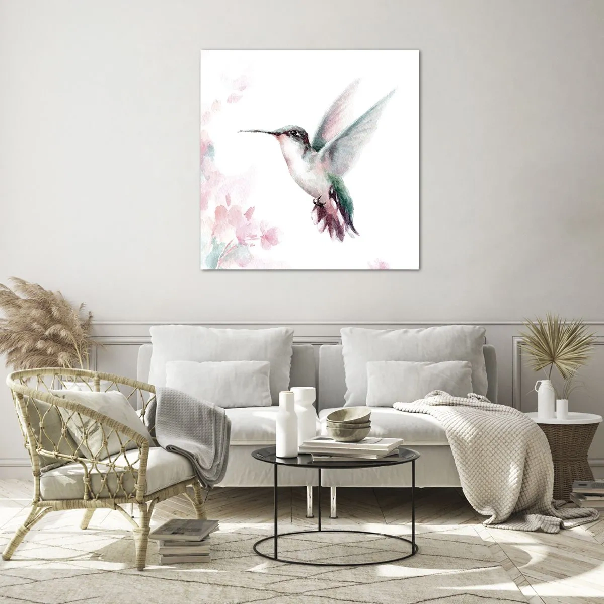 Billede på glas - Stoppet i flagren - 30x30 cm