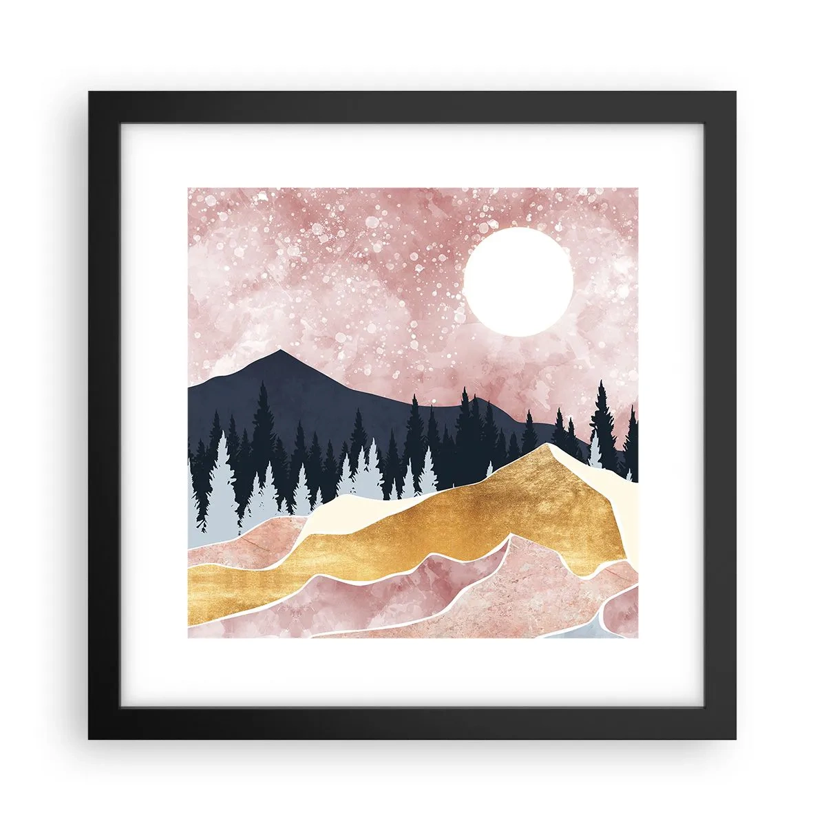 Plakat i sort ramme - Nattevagt - 30x30 cm