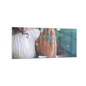 Billede på glas - Velkommen til værens centrum - 120x50 cm